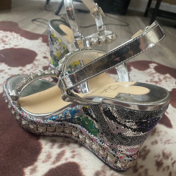 Christian Louboutin Patent Leather Printed Espadrilles - Picture 5 of 5